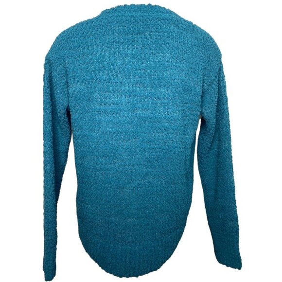 Style & Co‎ Teddy Sweater Top Women's SMALL Teal Super-Soft Relaxed-Fit NEW - Picture 2 of 9